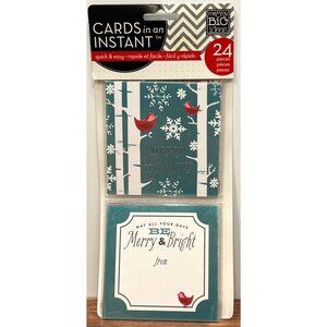CEL-06 Cards in an Instant Magic Holiday Greeting Card Making Kit 24 Pieces